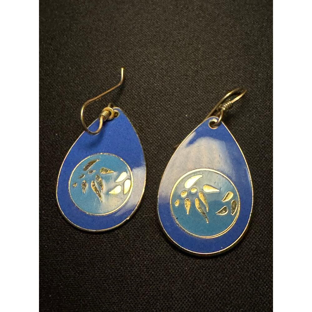 Vintage Laurel Burch Fish Hook Earrings